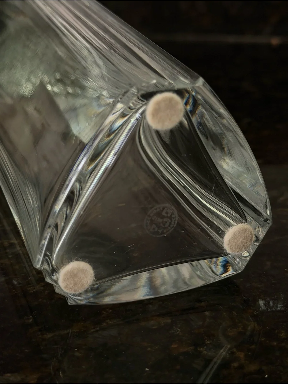 Baccarat 9.75” Crystal Triangular Vase | Made in France